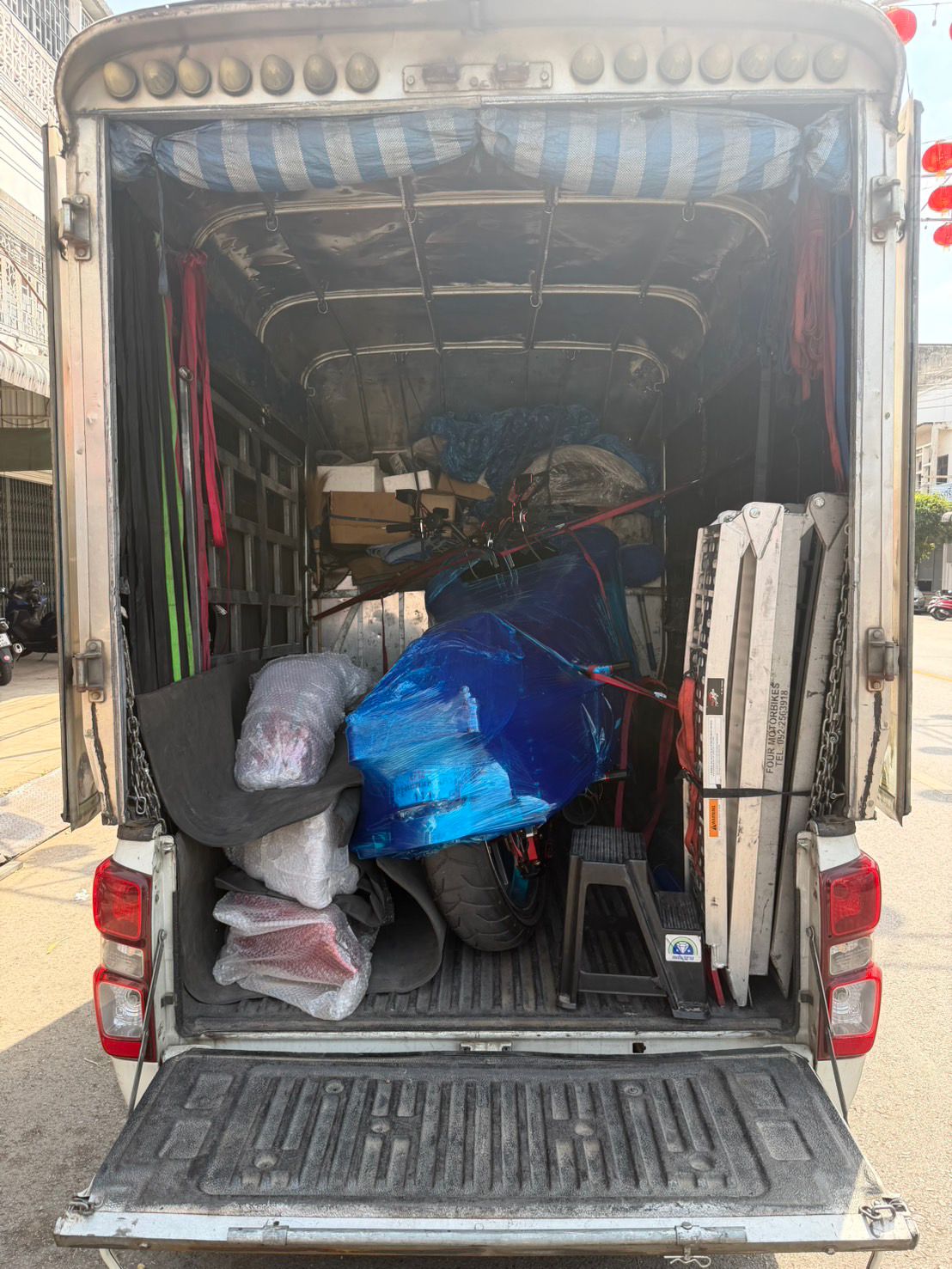 Household items loaded for moving